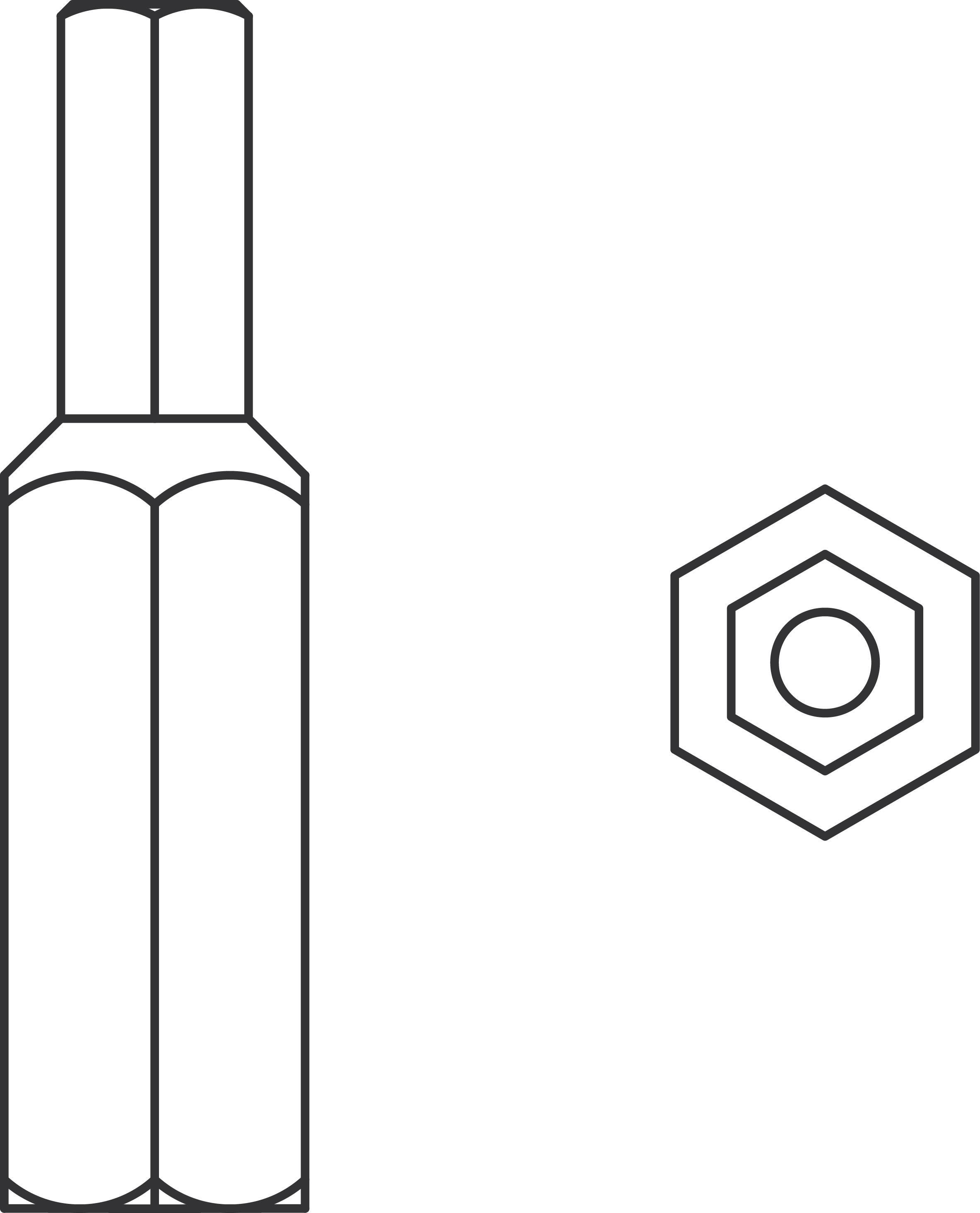 5/32" HEX BIT FOR CENTER REJECT PIN, Package of 10. Acorn