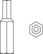 Hex Bit, 5/32" for Center Reject Pin, 10 Pack, Acorn