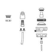 Single Temperature Air-Trol Push Button and Tubing, Acorn