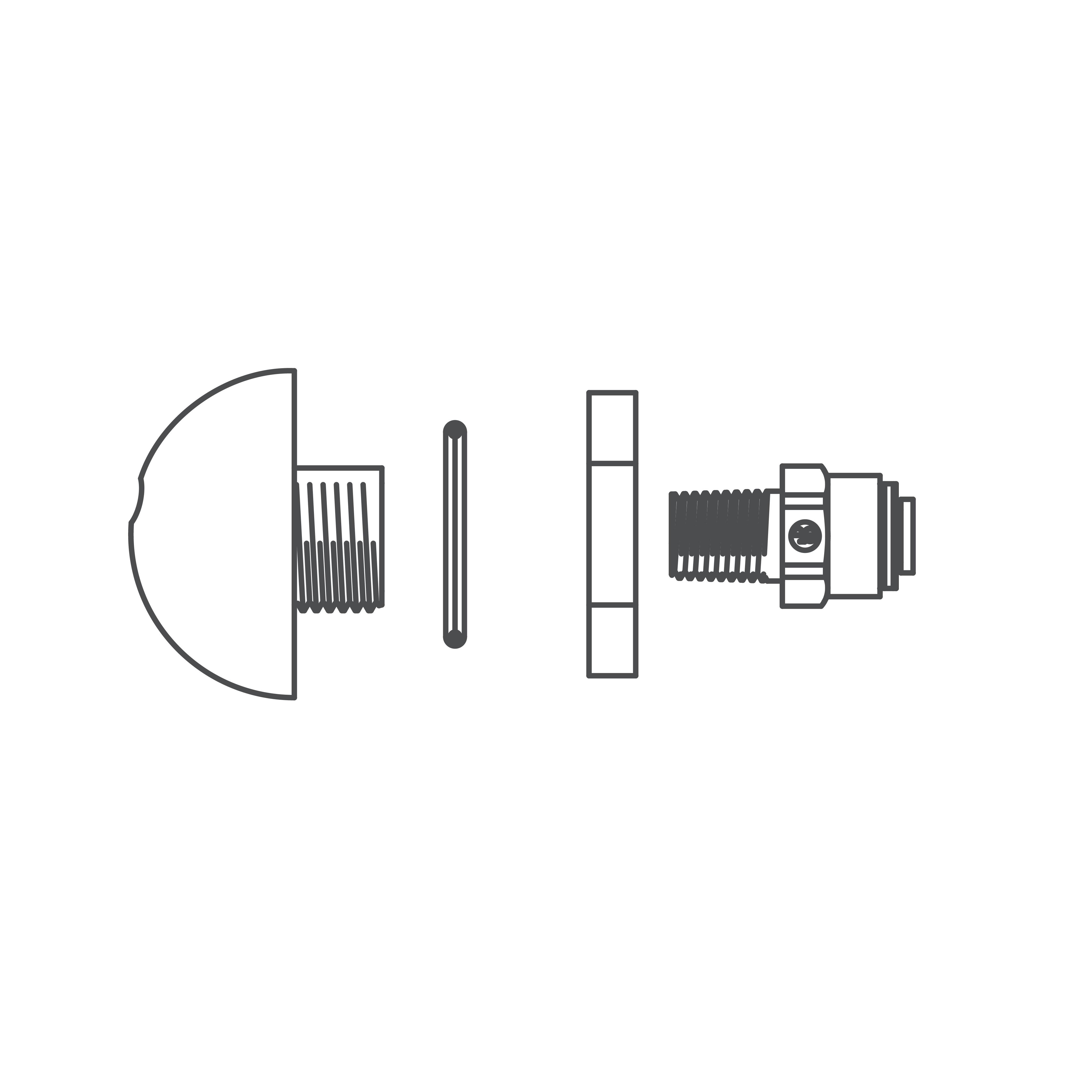 (DMB-BPH) HEMISPHERICAL DECK BUBBLER ASSY. Acorn