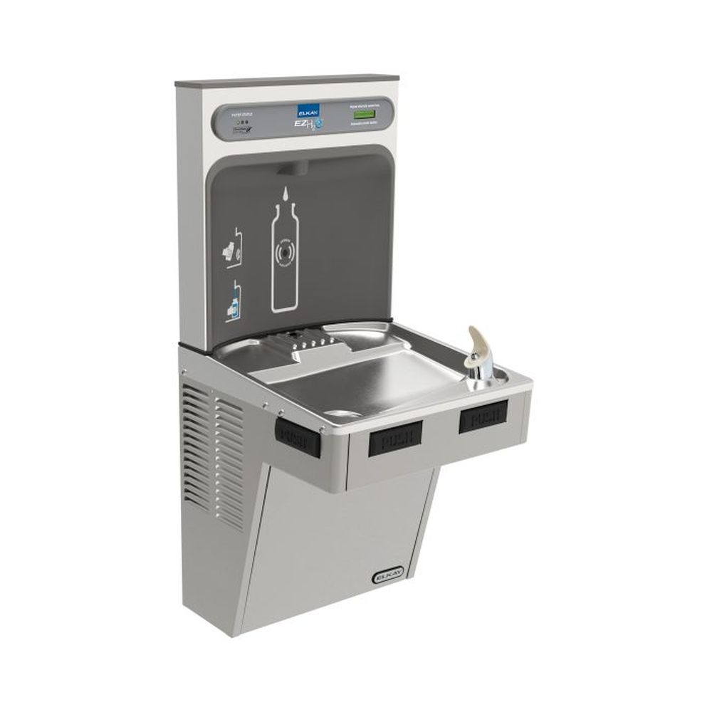 EZH2O Bottle Filling Station with Single ADA Cooler, Filtered Non-Refrigerated Light Gray