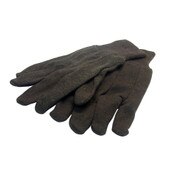 Gloves brown jersey economy, pair