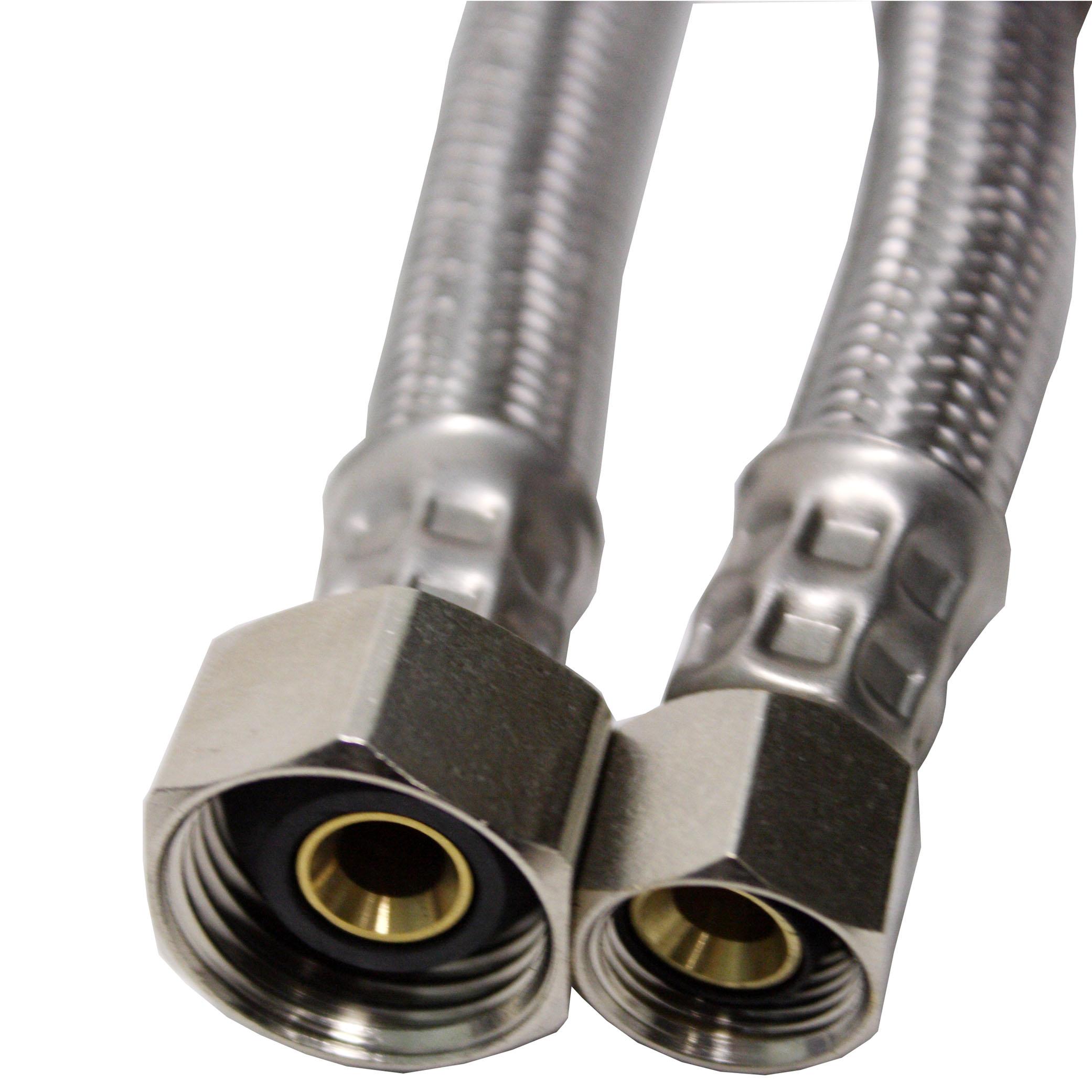 Supply Tube Stainless Steel Flex 3/8 OD X 1/2 IP X 30 Inch