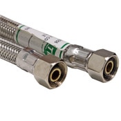 Supply Tube Stainless Flex 3/8 OD X 3/8 OD X 16 Inch