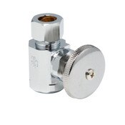 Straight Supply Stop Valve, 1/2 In IPS x 1/2 In OD, Wheel Handle