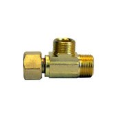 Angle Stop Tee Branch Adapter 3/8 OD X 3/8 OD X 1/4 OD