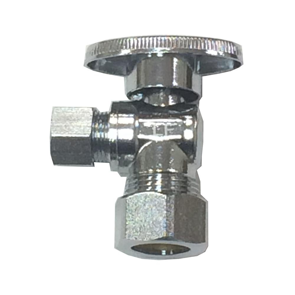 Angle Stop Ball Valve Chrome 1/2 Nom X 1/2 Od Lead Compliant