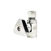 Straight Supply Stop Valve, 1/2 In FIP x 3/8 In OD Compression, Quarter Turn Triangle Handle, Chrome, Convertible II