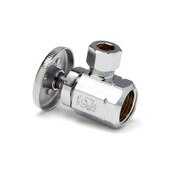 Angle Supply Stop Valve, 1/2 In IPS x 3/8 In OD, Wheel Handle