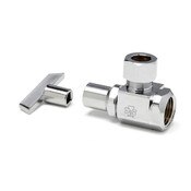 Angle Supply Stop Valve, 1/2 In IPS x 1/2 In OD, Loose Key
