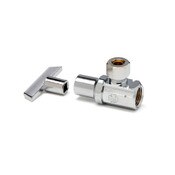 Angle Supply Stop Valve, 1/2 In Compression x 1/2 In OD, Loose Key