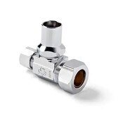 Straight Supply Stop Valve, 1/2 In Nominal X 3/8 In OD, Loose Key