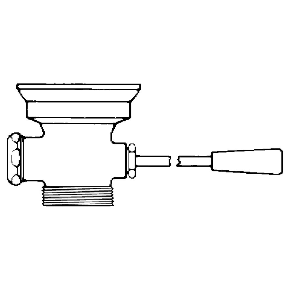 Lever Handle Drain, 3 1/2 Inch Sink Opening, 1 1/2 Inch Male Outlet