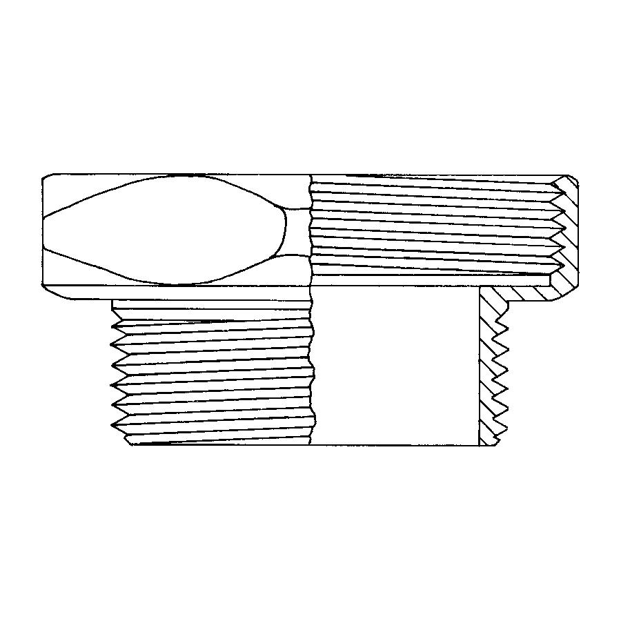 Waste Drain Adapter 2 Inch NPS Female to 1 1/2 NPT Male Chrome