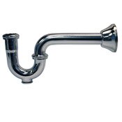 P-Trap 1 1/4 Inch Chrome 17 Gauge With Clean Out