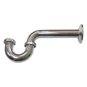 P-Trap 1 1/2 Inch Chrome Low Inlet Less Clean Out 20 Gauge