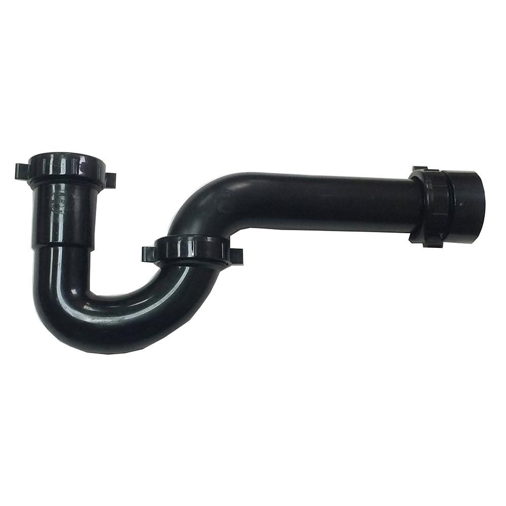 P Trap 1 1/2 Abs, Tubular Black Poly, Hub X Hub