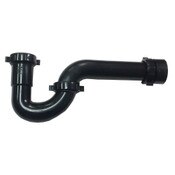 P Trap 1 1/2 Abs, Tubular Black Poly, Hub X Hub