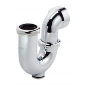 P-Trap 1-1/2 In x 1-1/2 In IPS, 17 GA, Ground Joint Swivel with Cleanout and Cast Brass Chrome Finish