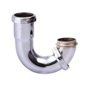 J Bend 1 1/4 Chrome 20 Gauge With Bead Joint
