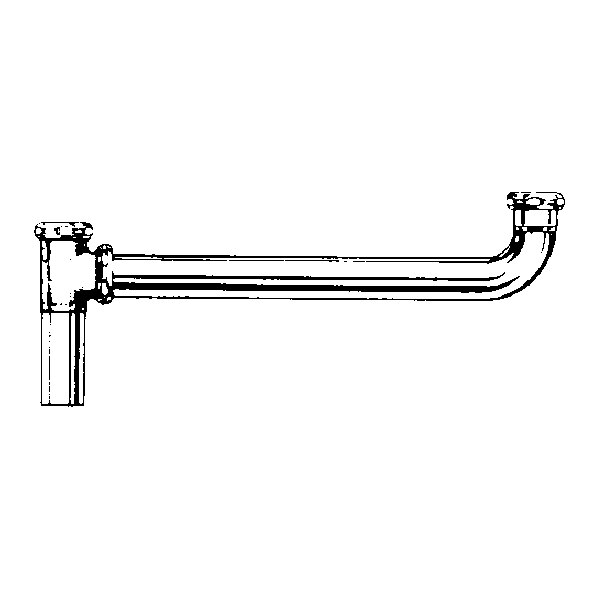 Continuous Waste End Outlet 1 1/2 Slip Joint Chrome 17 Gauge