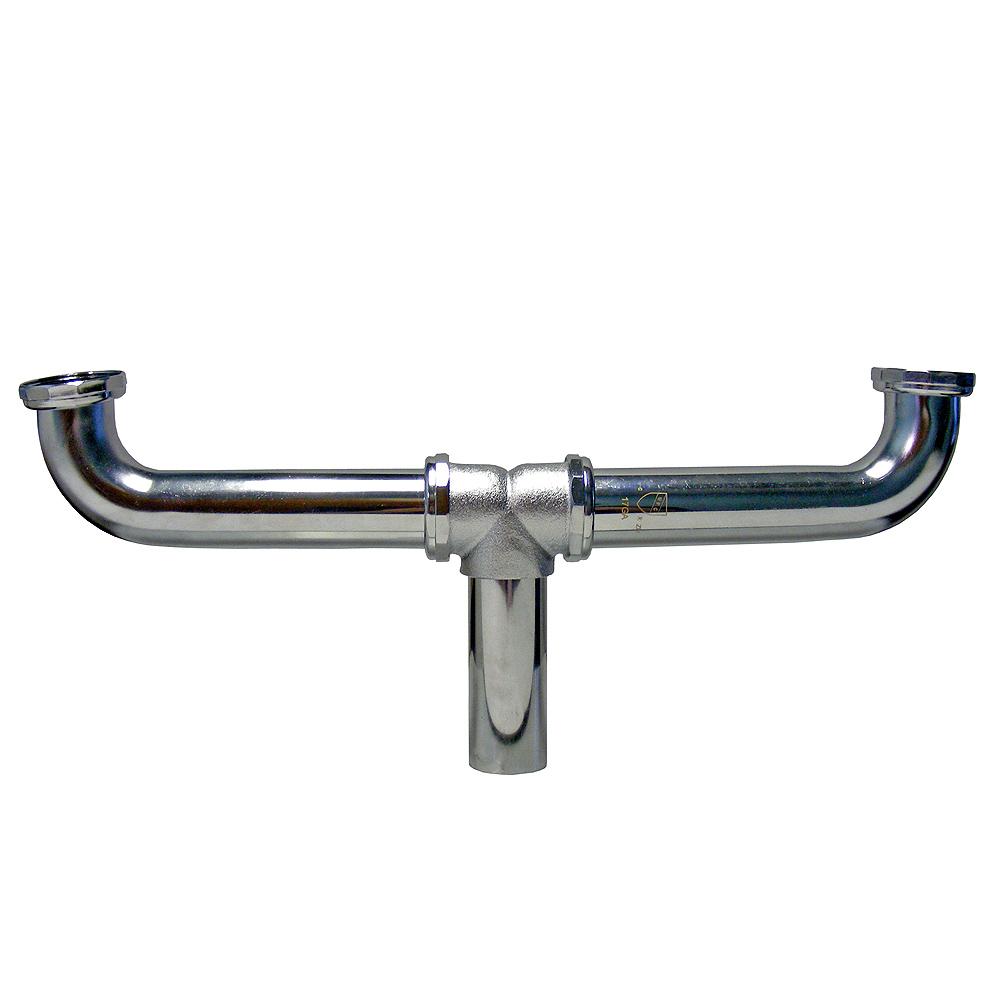 Continuous Waste Center Outlet Dc 1 1/2 Chrome 20 Gauge