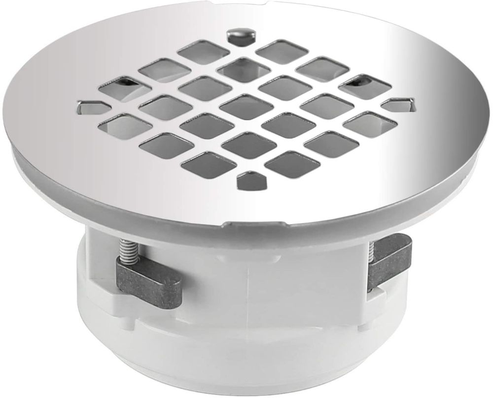 Top Mount Shower Drain Snap On Cover 2 Inch Plastic and Chrome Plated fits all 2 Inch ABS and PVC Pipes for use with Plastic and Fiberglass Showers, Wingtite