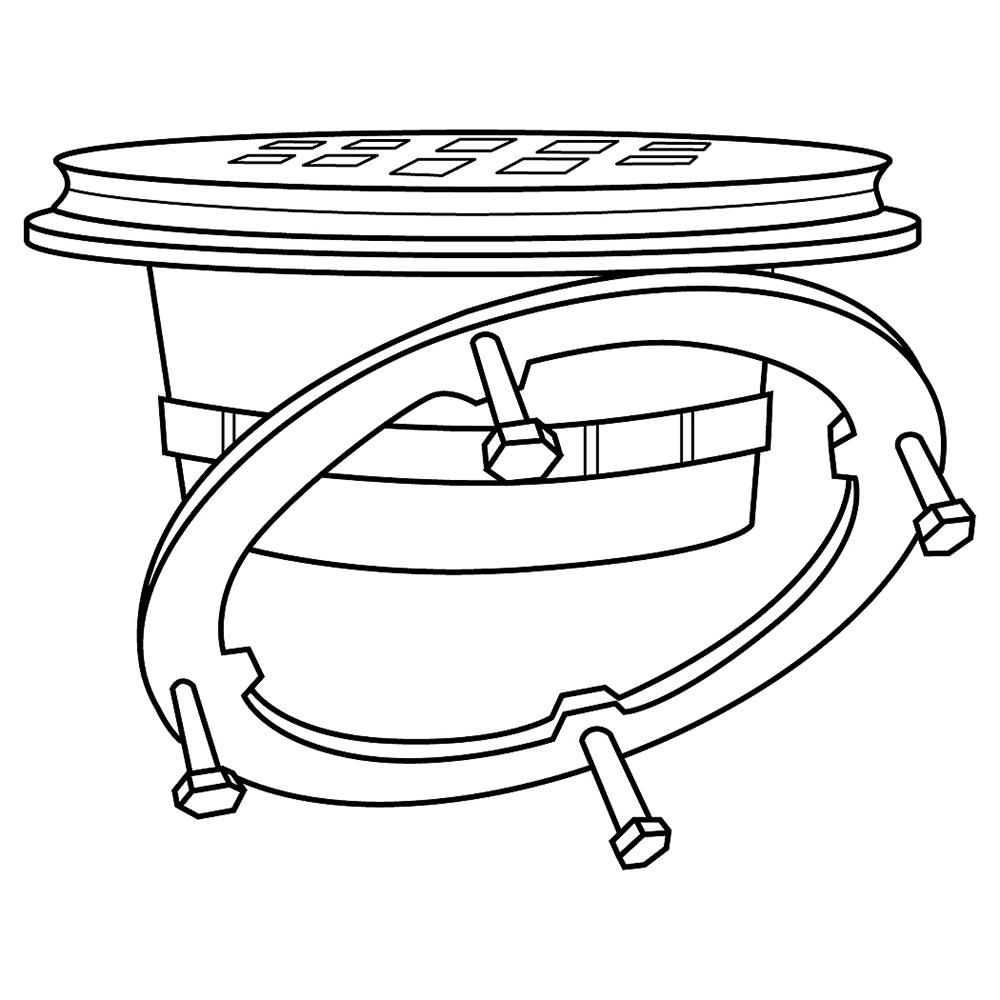 2 Inch Brass No-Caulk Shower Drain for 2 Inch Galvanized, Cast Iron, ABS and PVC Pipe