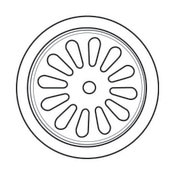 Bath Waste & Overflow Plate Old Style Round 1 Hole Chrome