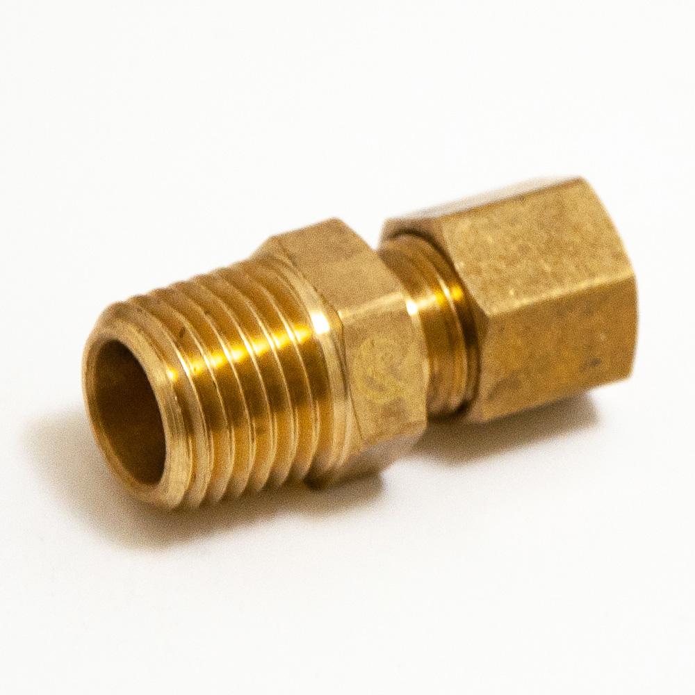 Compression Male Union 1/4 OD X 1/4 MIP, Lead Free