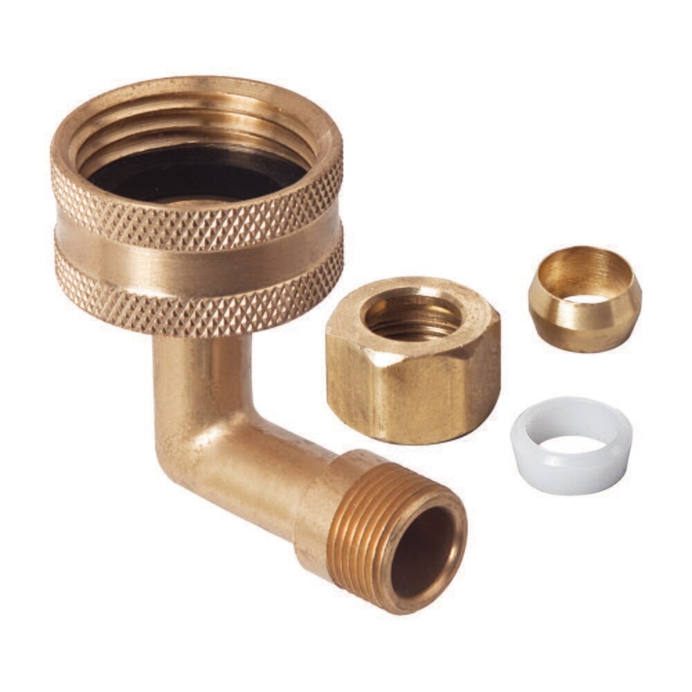 Connector Elbow 3/4 FHT X 3/8 Compression For Dishwasher