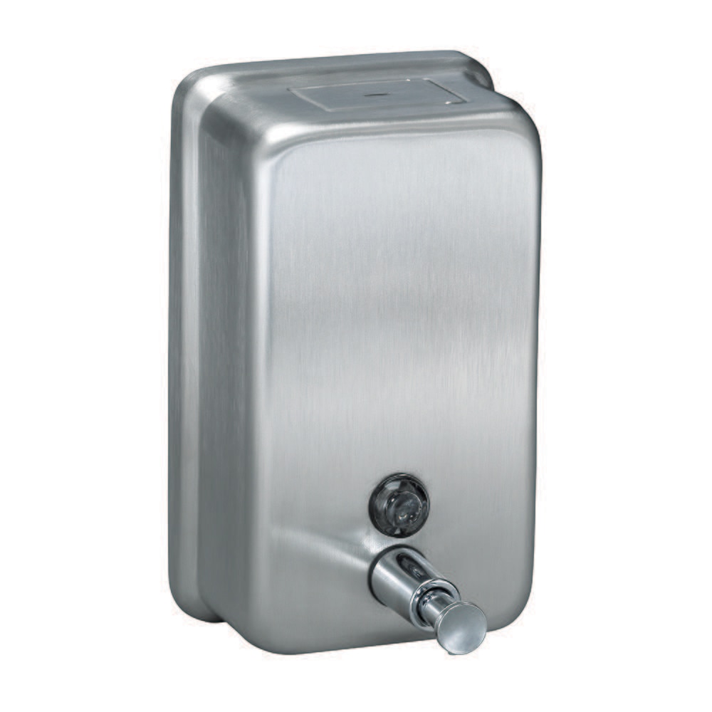 Wall Mount Push Button 40 Oz Liquid Soap Dispenser, Bradley