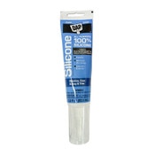 Caulk Silicone Sealant, Clear, 2.8 Oz Tube