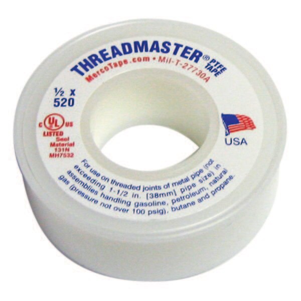 Teflon Thread Seal Tape Domestic 1/2 Inch X 520 Inch M55 Thr