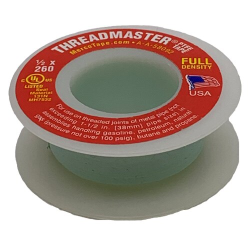 Teflon Tape Green Oxygen 1/2 In X 260 In Full Density