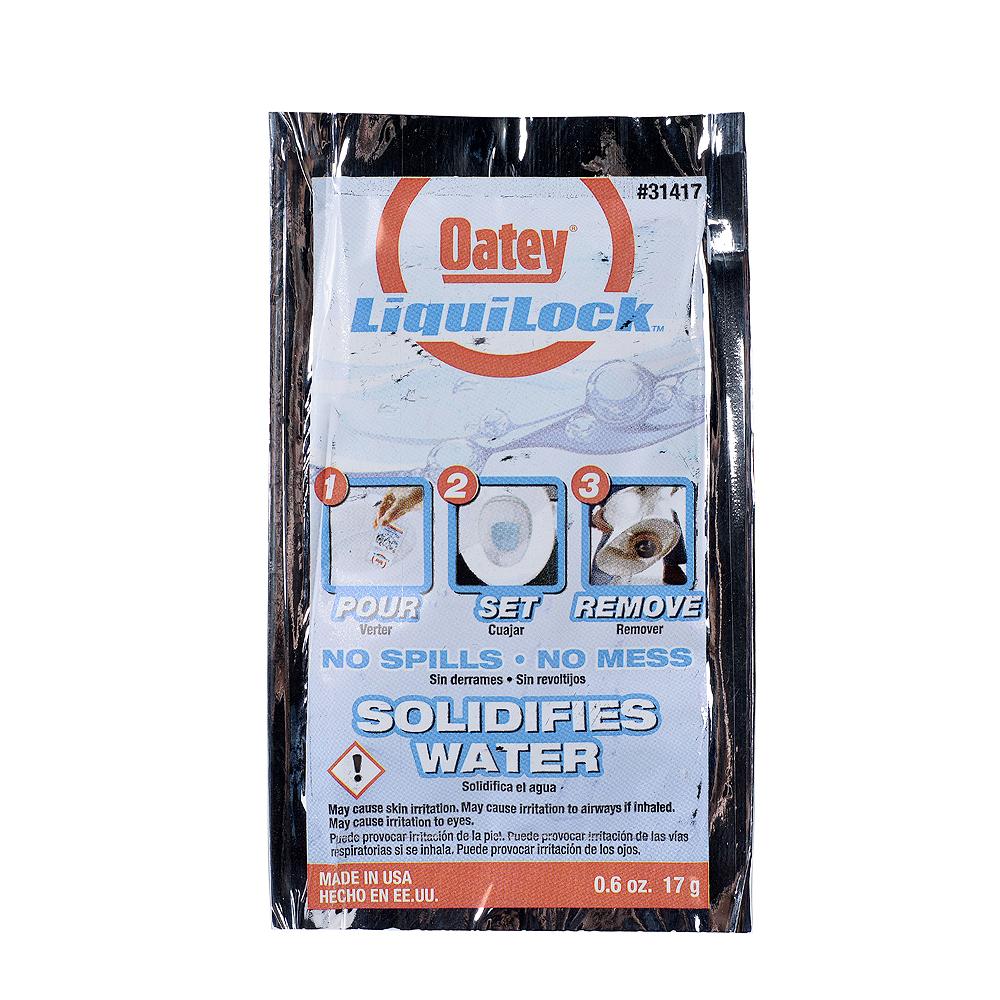 Liquilock Gel For Toilet Removal Solidifies Water Oatey The Part Works