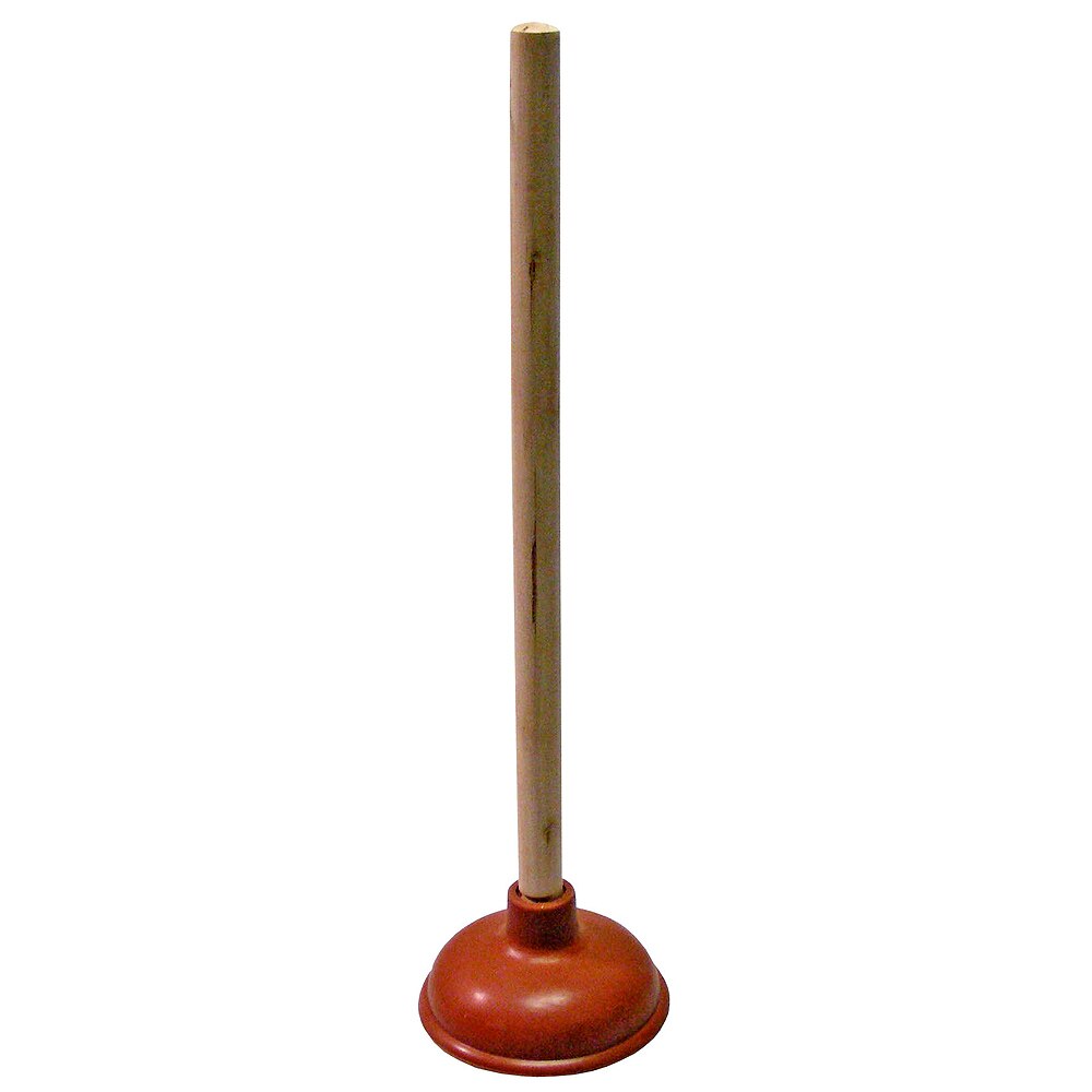 Plunger Toilet Flat 6 In Red Rubber