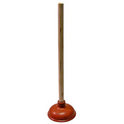 Plunger Toilet Flat 6 In Red Rubber