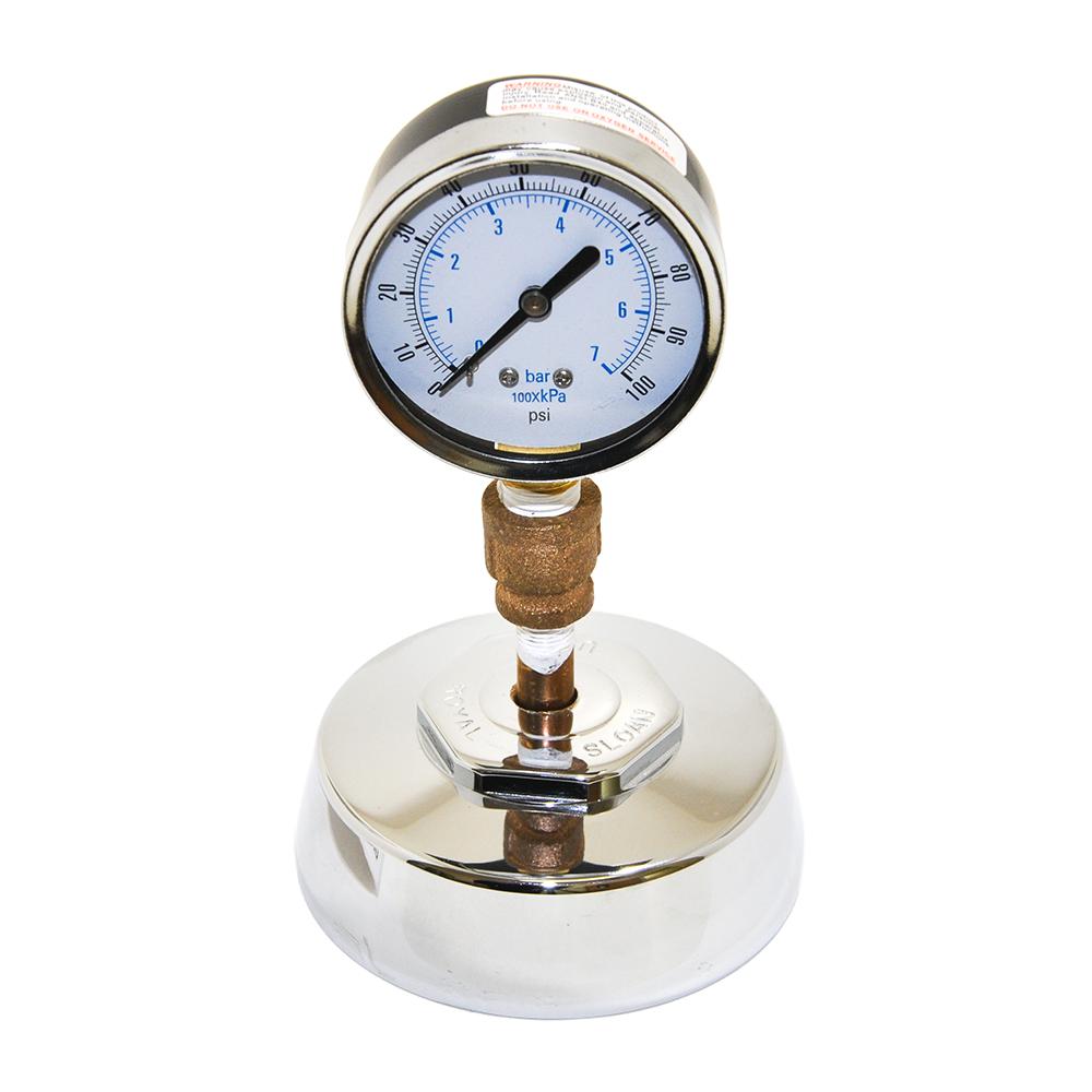 Pressure Test Cap Flushometer With Gauge