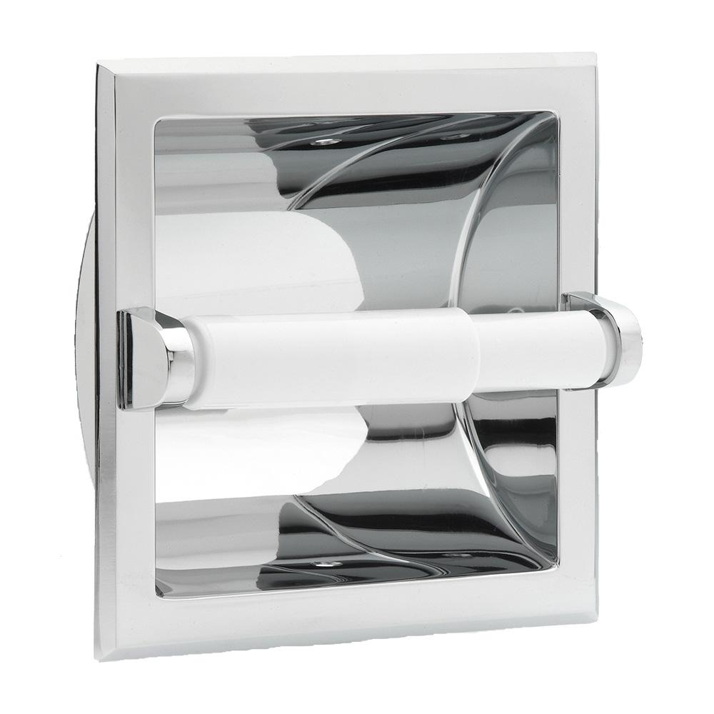 Holder Toilet Paper Recessed With White Roller