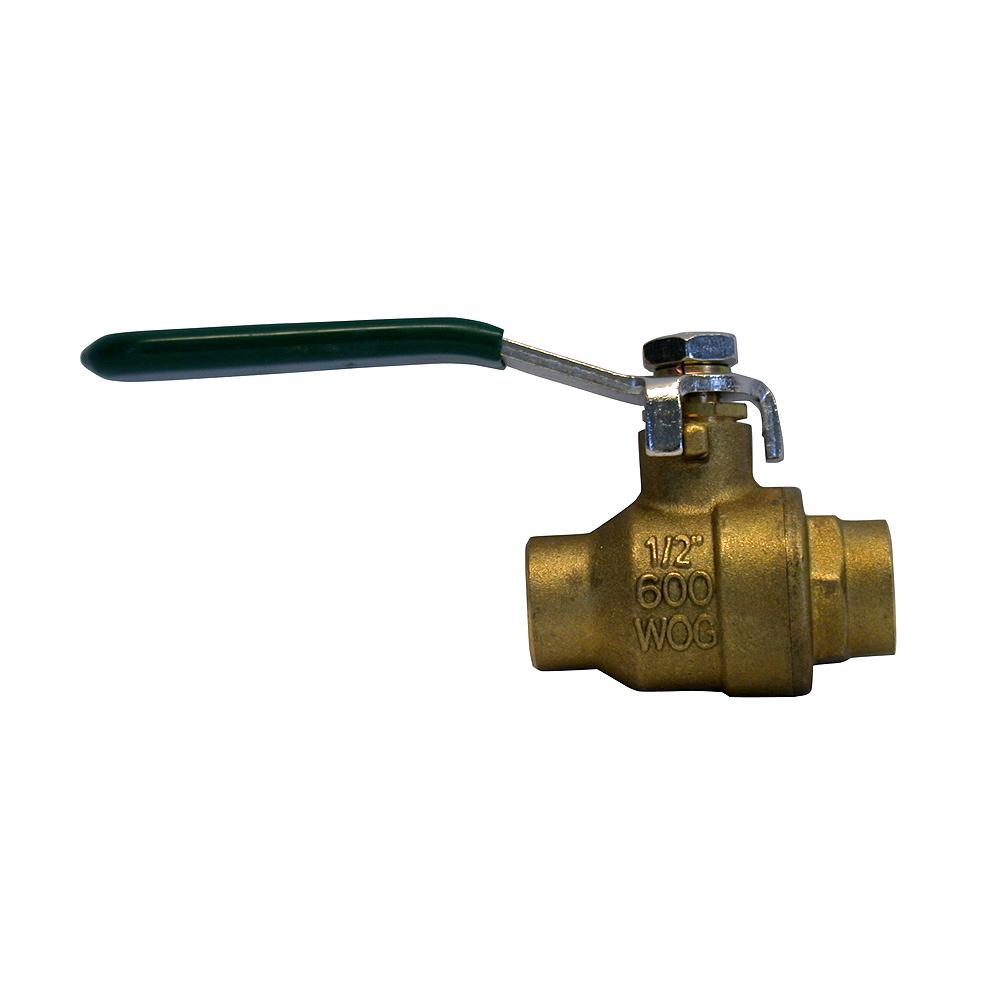 Valve Ball Full Port 1/2 Sweat Domestic Lead Free