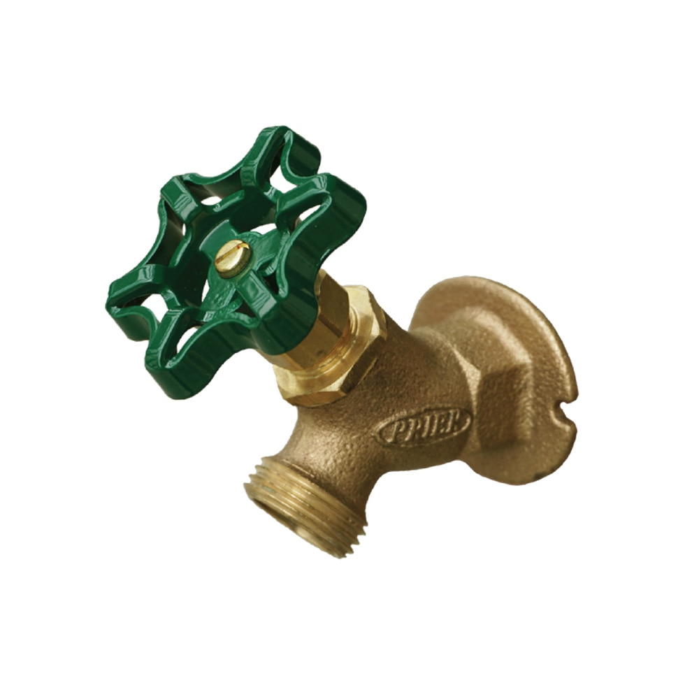 Sillcock Hose Bibb 3/4 FIP, Green Handle, Flanged, 34 Series, Prier
