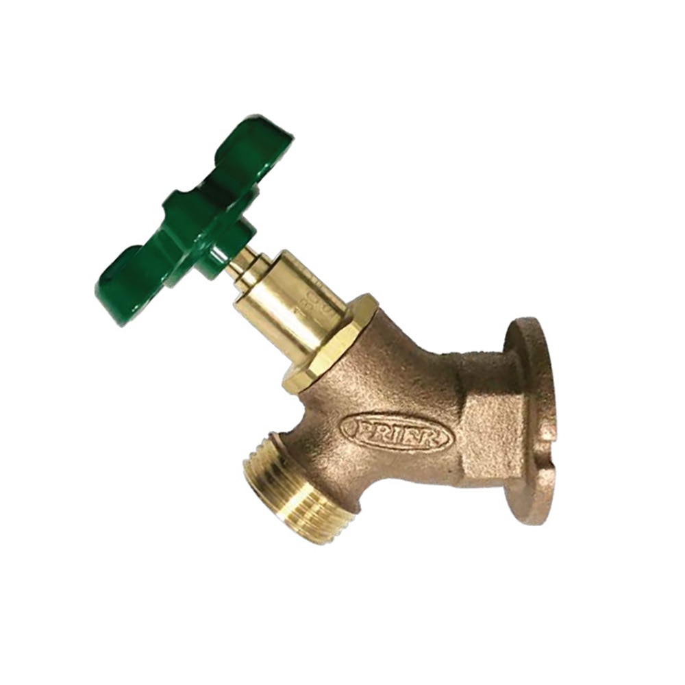 Sillcock Hose Bibb 3/4 FIP, Green Handle, Flanged, 34 Series, Prier