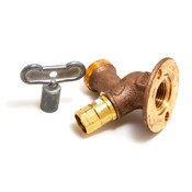 Sillcock Hose Bibb 1/2 FIP Flanged Loose Key Lead Compliant