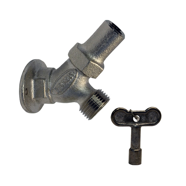Sillcock Hose Bibb 1/2 FIP Flanged Loose Key Lead Compliant