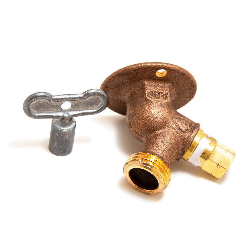 Sillcock Hose Bibb 1/2 FIP Flanged Loose Key Lead Compliant