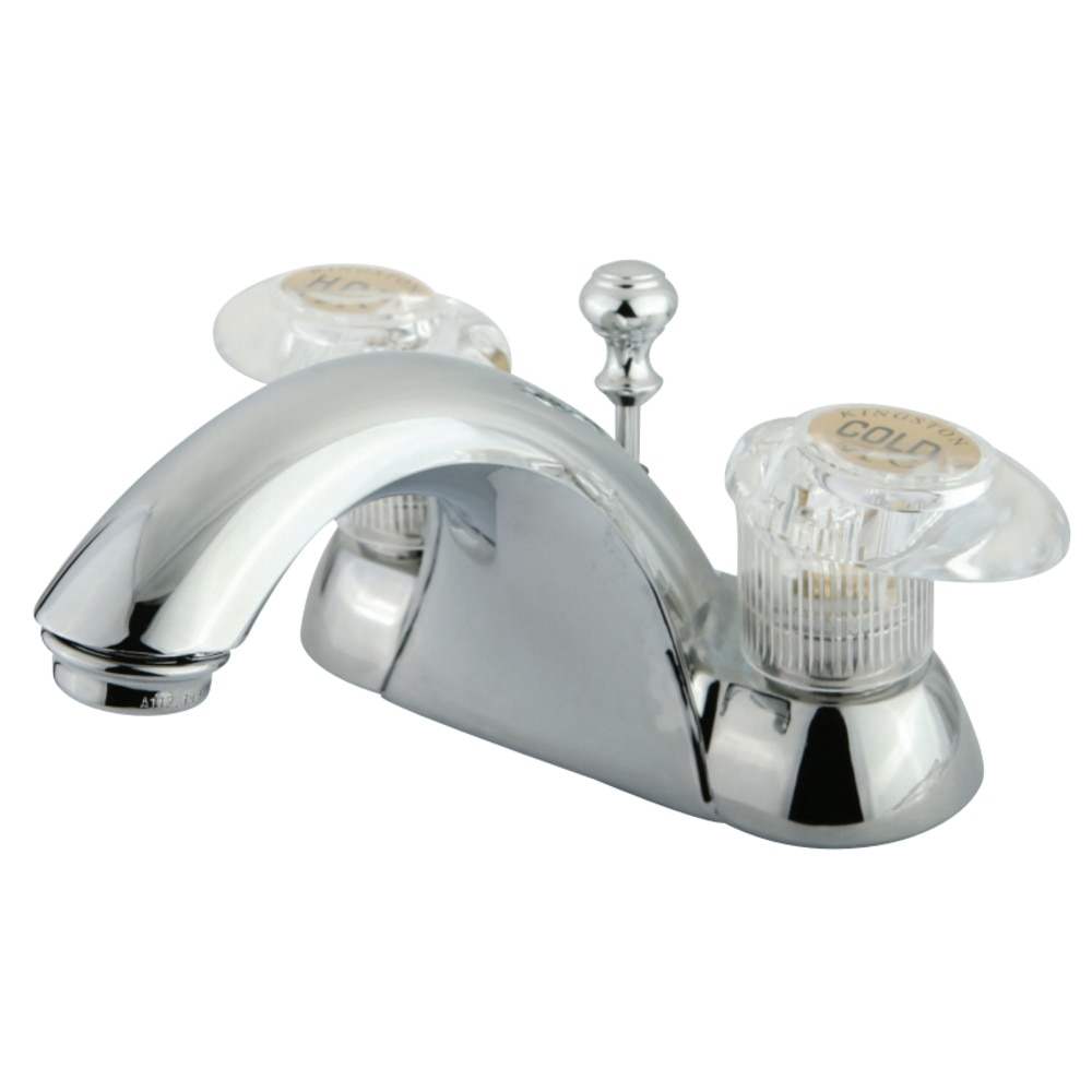 4 Inch Centerset 2 Handle Lever Acrylic Faucet W/Popup