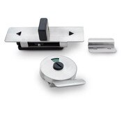 Slide Latch With Keeper Indicator And Door Pull